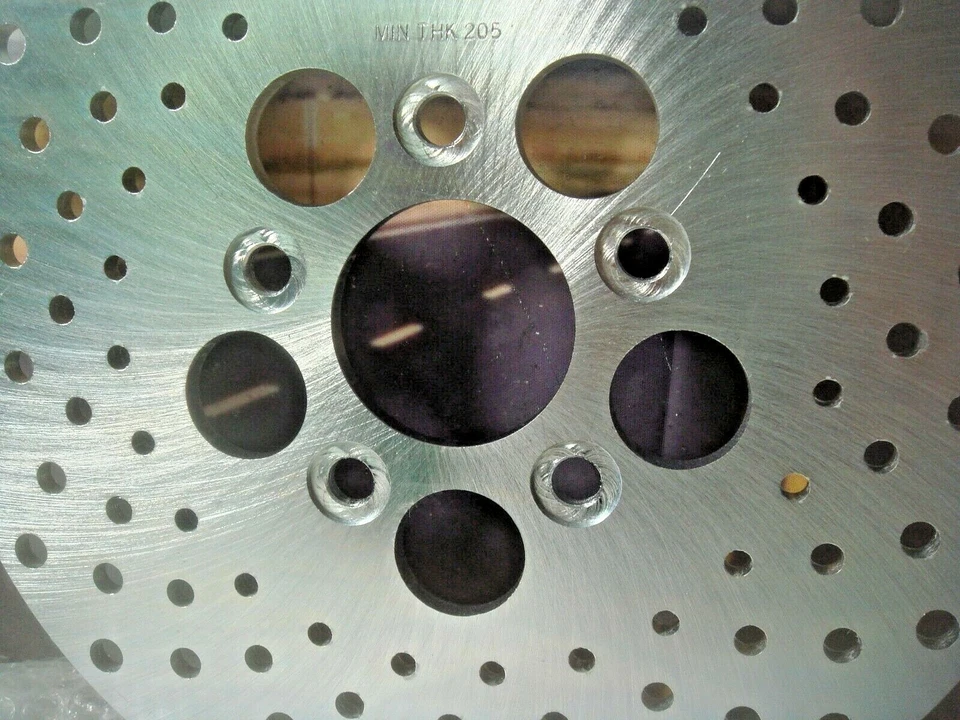 Harley Rotor de freno FLH pala FX XL 10" delantero o trasero perforado V-Twin 23-0304 Z9 Foto 2 de 3