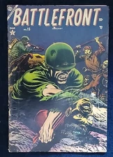 BATTLEFRONT #15 ('54) G+-G/VG, Classic Atlas War Cover - Violent