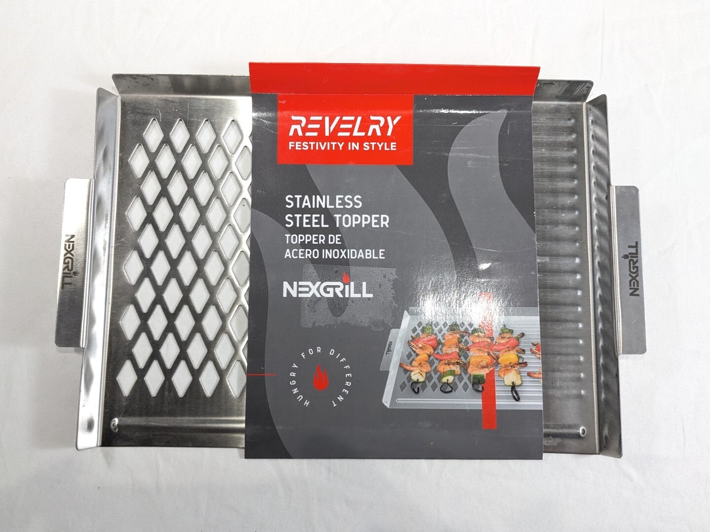 Nexgrill Revelry Stainless Steel Grill Topper Griddle Griller Model