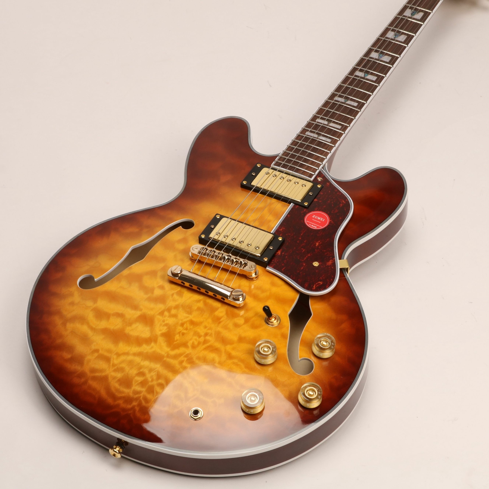 New Firefly FF338 Red Color SemiHollow body Guitar Electric Gutiar(Red） Electric And Acoustic