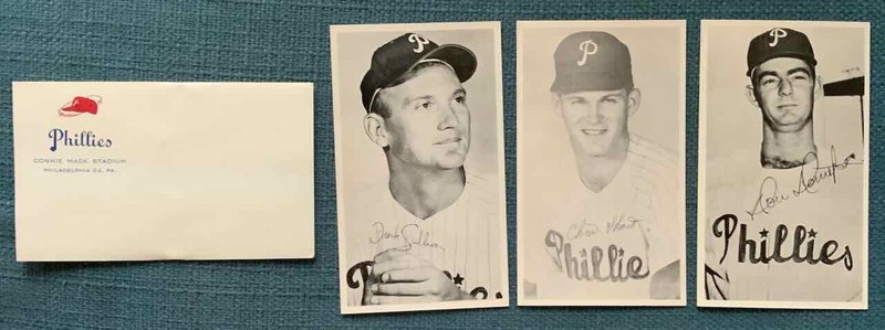 3 Official Phila. Phillies photos of Chris Short Frank Sullivan Don Demeter 1961