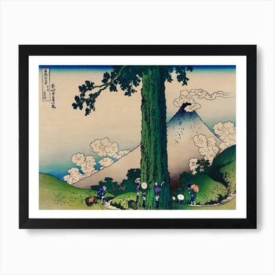 Gerahmtes Wandbild Mishima Pass in der Provinz Kai, Katsu Poster Leinwanddruck Bild
