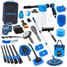 Car Wash Kit with Foam Gun, Complete Car Detailing Kit 40 PCS Blue 33PCS 