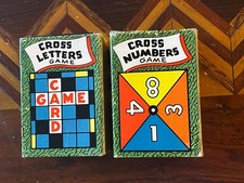 Lot of 2 Russell Mfg Co. Cross Numbers Cross Letters Playing Card Games 1950s