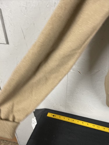 Men’s L.L. Bean 100% Virgin Lambswool Cardigan Sweater Tan Extra Large XL - Picture 15 of 19