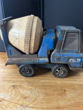 Vintage Buddy L Cement Mixer Truck Pressed Steel Construction Toy Blue USA