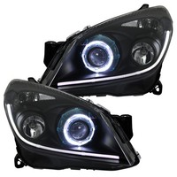 Xenon Scheinwerfer Ccfl Angel Eyes Set FüR Opel Astra H Bj. 04-09 Schwarz