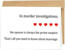 Funny Wedding Card for Bride Groom to Be, Humorous Engagement Card for Couple, S