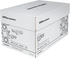White Copy Paper, 8 1/2in. x 11in., 20 Lb, 500 Sheets Per Ream, Case Of 10 Reams