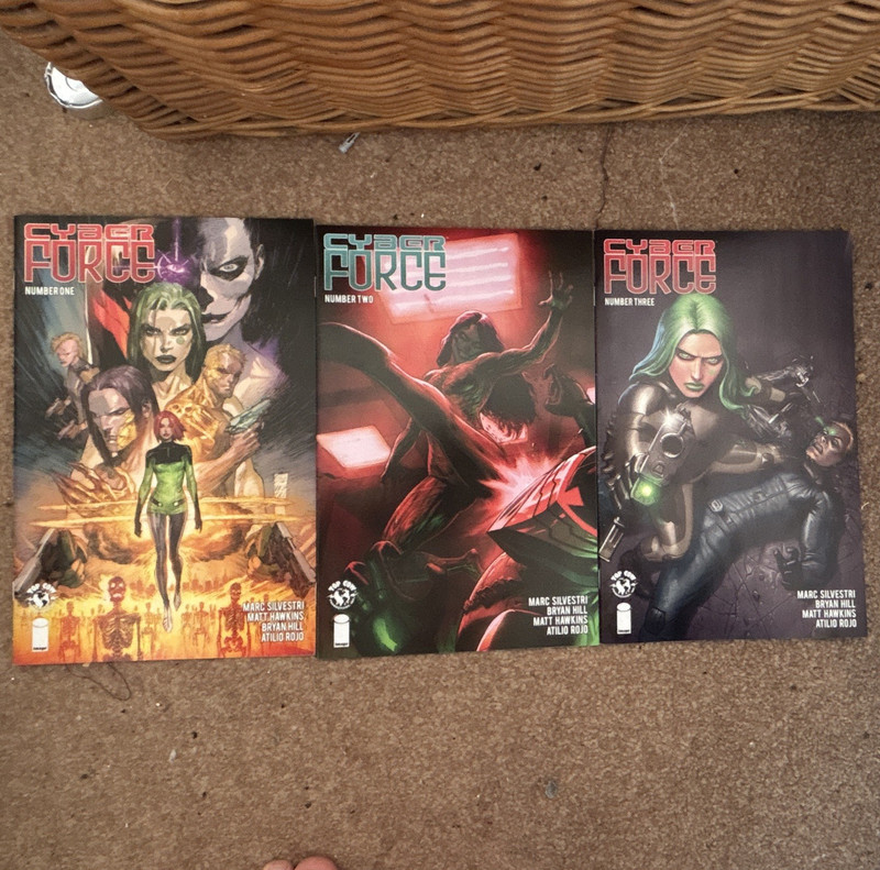Image Comics Cyber Force Comic Book Lot #1-3 Silvestri Hawkins Hill Rojo 2018