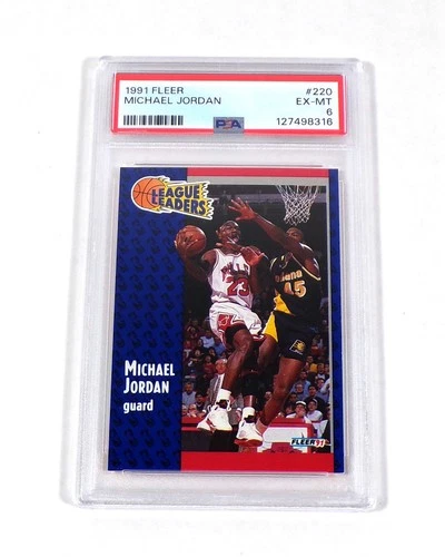1991-92 Fleer Michael Jordan #220 Bulls PSA 6
