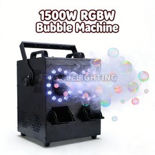 PAIDUN LED RGBW 1500W Bubble Blower Smoke Fog Maker Machine Wedding Party Event