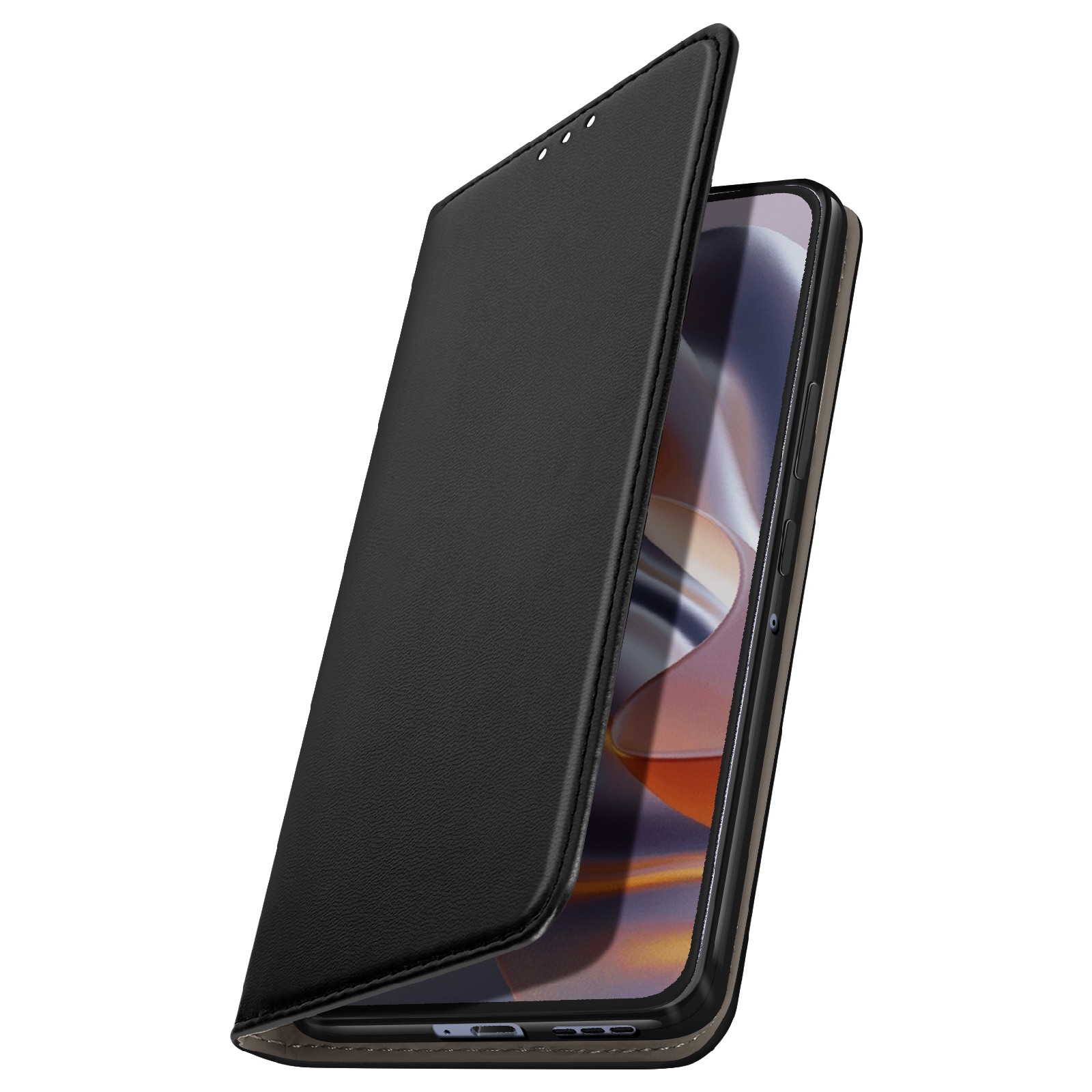 Housse pour ThinkPhone 25 en cuir vintage avec clapet de protection magnétique