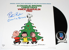 PETER ROBBINS SIGNED 'A CHARLIE BROWN CHRISTMAS' VINYL RECORD LP BAS COA PROOF