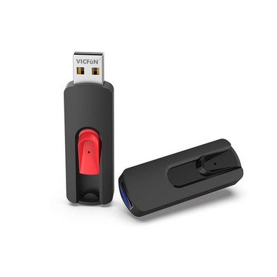 VICFUN 2 Pack 64GB USB Flash Drives 3.0 64G-3.0(2 Pack), Red/Black 