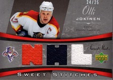 2006-07 Sweet Shot Sweet Stitches Triples #SSOJ Olli Jokinen Jersey /25 - HKY