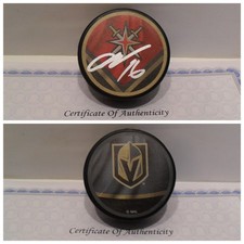 Pavel Dorofeyev Autographed Signed Vegas Golden Knights Puck COA Reverse Retro