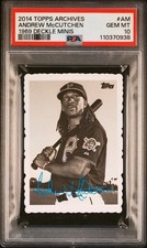2014 TOPPS ARCHIVES 1969 DECKLE MINIS #AM ANDREW McCUTCHEN POP 4 PSA 10