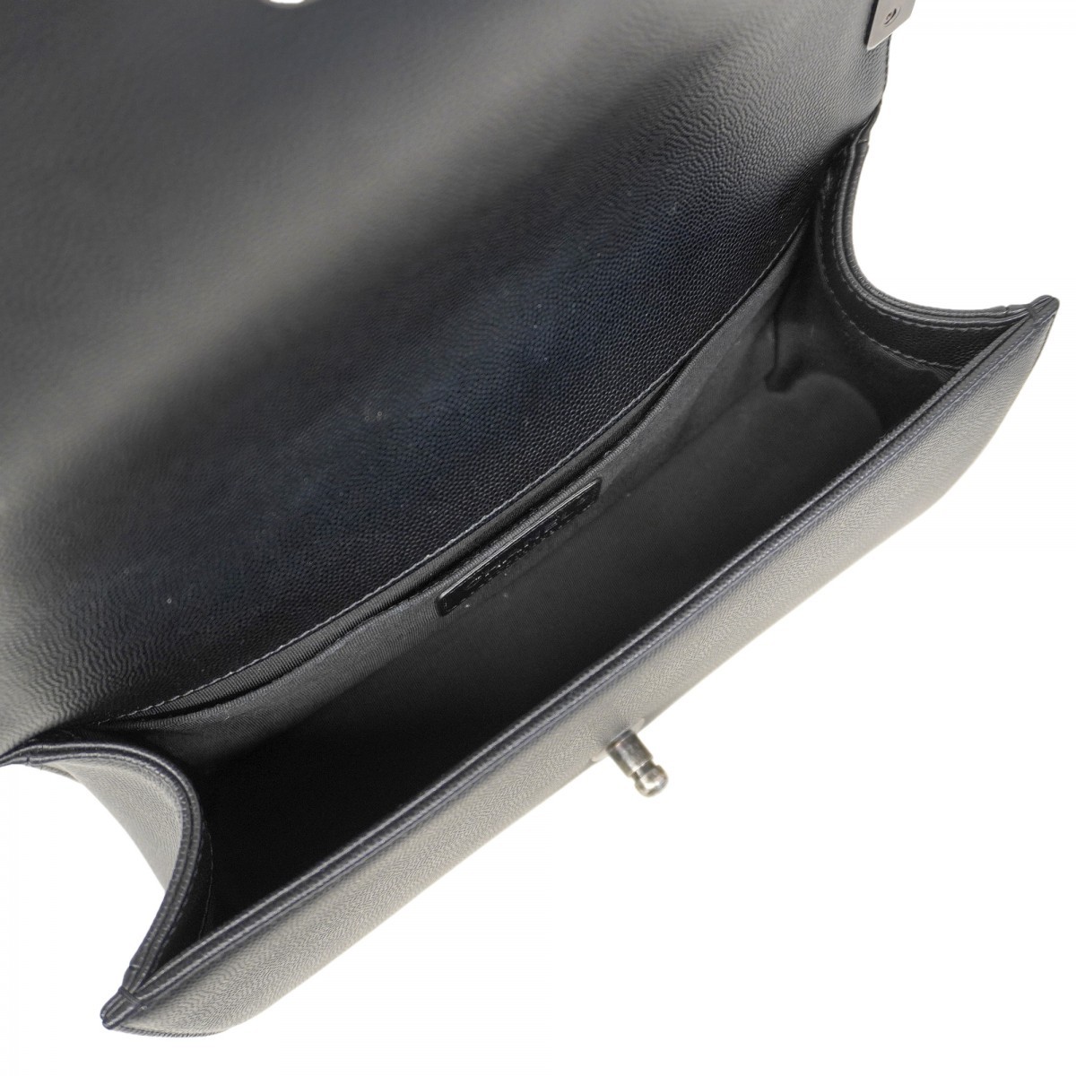 Auth [6bb1707] CHANEL Shoulder Bag Boy chanel ChainShoulder Caviarskin Black... thumbnail 4