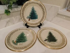 LENOX Christmas Tree Commemorative Issue Porcelain Plates (3) '78-'79-1980