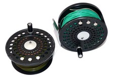 Mulinello a mosca trota in lega Marryat MR 8,5, made in Japan finitura nera + bobina di ricambio