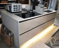 Italian Gory Cucine Kitchen Island Ex-Display with Fenix Doors & Smeg Appliances