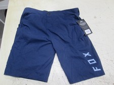 FOX MOTOCROSS MOUNTAIN-BIKE BMX ATV MX SHORTS - RANGE W/ LINER - YOUTH 28" BLUE