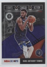 2019 NBA Hoops Premium Stock Lights Camera Action Purple Karl-Anthony Towns gd1