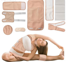 2x Organic Castor Oil Pack Wrap Reusable Castor Oil Compress Wrap Kit Adjustable