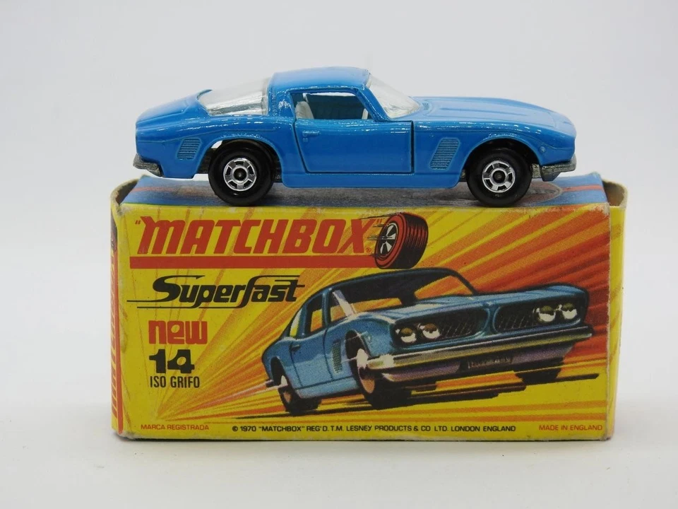 Matchbox Superfast N.14 ISO GRIFO 1971 MINT IN VG ORIGINAL H BOX - Immagine 3 di 4