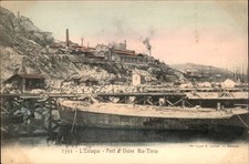 L'Estaque Port & Usine Rio-Tinto c1900s-10s Vintage Postcard