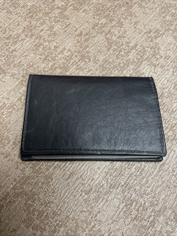 Vintage Macys Leather Business Card Credit Card Case Made in USA New