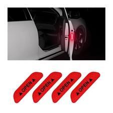 4PCS Car Door Open Warning Reflective Stickers, 3.6 Inch Night Visibility Veh...