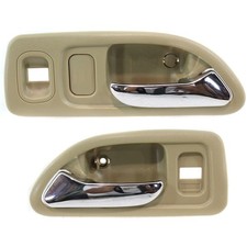 Door Handle Set For 1994-1997 Honda Accord Front Beige Wchrome Lever 2-pcs