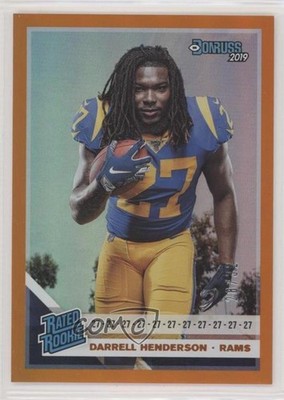 2019 Panini Donruss Rated Jersey Number 28/32 Darrell Henderson Rookie RC y8z