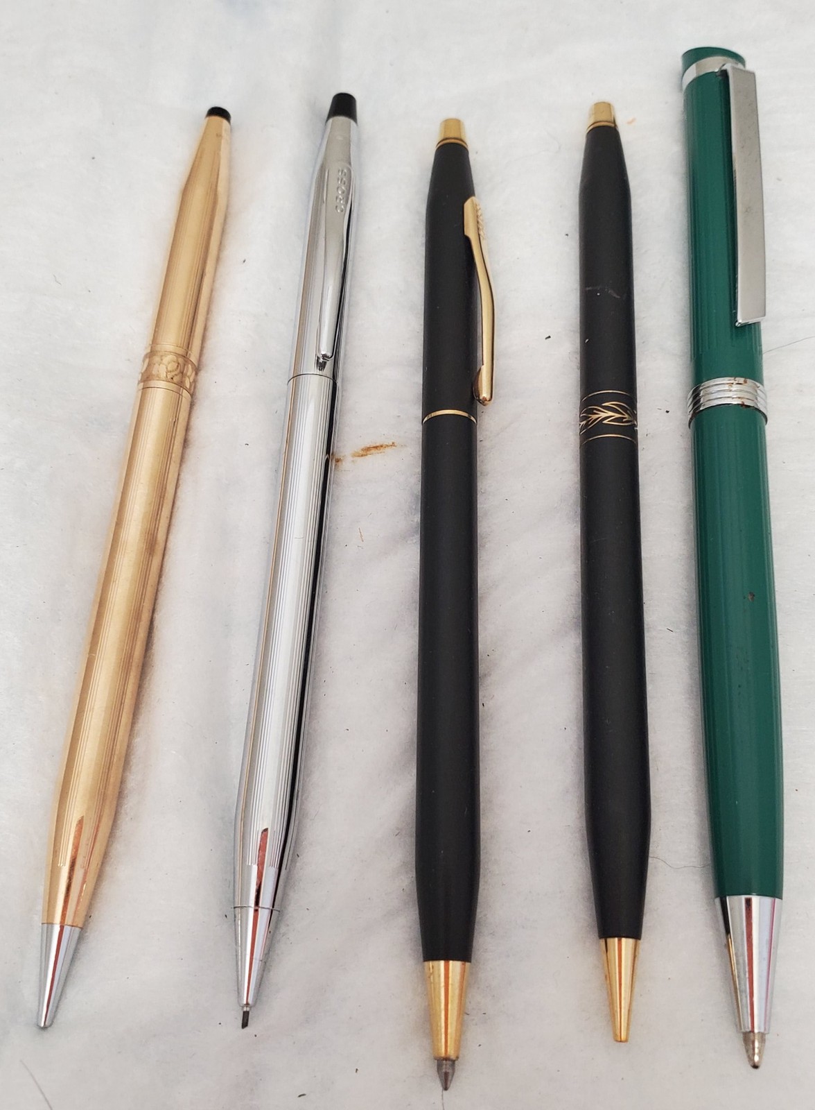 Lot of 5 Vintage Cross Ink and Coach Holmes Pens