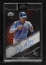 2020 Topps Chrome Black Orange Refractor 2/25 Whit Merrifield #CBA-WM Auto s7f