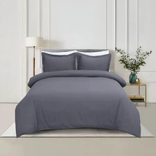 Luxury Duvet Cover Set with Pillow Sham Soft Reversible Quilt Cover Bedding Sets