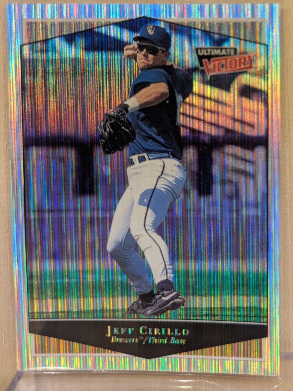 1999 Ultimate Victory COLLECTION RAIN REFRACTOR #61 Jeff Cirillo RARE PARALLEL