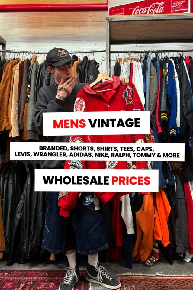 MENS BRANDED VINTAGE 💥 FRESH DELIVERY - WHOLESALE PRICES 💸