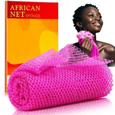 African Net Sponge Set (1PCS) - Exfoliating Tool for Face & Body, Travel-Size...