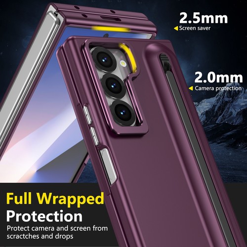 Shockproof Stand Pen Slot Case +Screen Protector+Stylus For Samsung Z Fold 7/6 - Picture 16 of 73