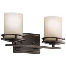 Kichler 5077 Hendrik 2 Light 15"W Vanity Light Bathroom Fixture - Bronze
