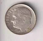1954-D 10¢ DIME 90% SILVER TEN CENTS DENVER MINT UNITED STATES OF AMERICA USA