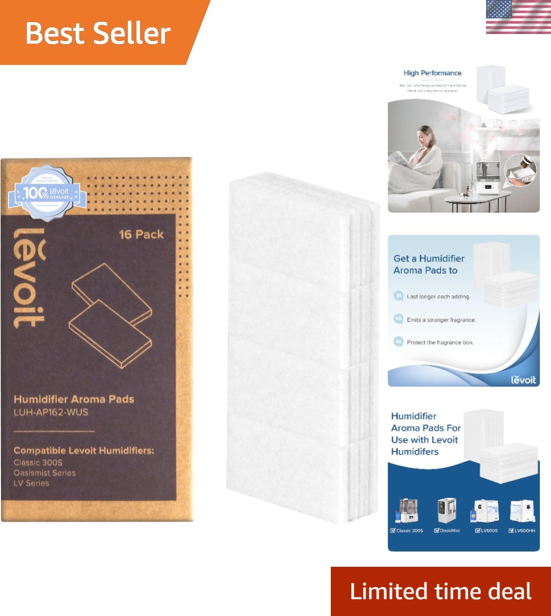 Aroma Pads - 16 Replacement Filters For Stronger Fragrance, 
