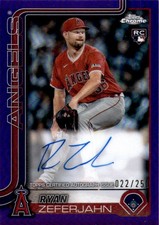 2025 Topps Chrome Rookie Autographs Purple Refractor RA-RZ Ryan Zeferjahn /250