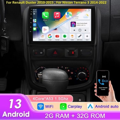9''Android 14 CarPlay Radio GPS Navi For Renault Duster 2010-2015 Stereo WiFi SWC