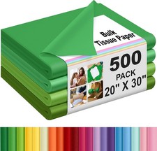 500 Sheets Christmas Green Tissue Paper Bulk for Gift Bags 20 x 30 Inch Acid