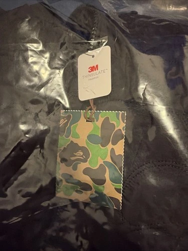 BAPE Line Camo Quilted Nylon Shark Full Zip Jacket Black Men’s XL NEW image 4