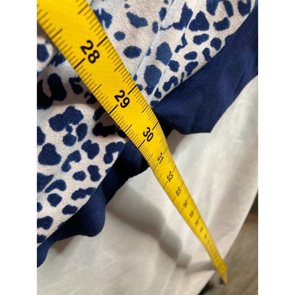 Ropa de salón ELLEN TRACY para mujer caftán Mumu talla 3X azul marino leopardo dorado niñas Foto 4 de 4